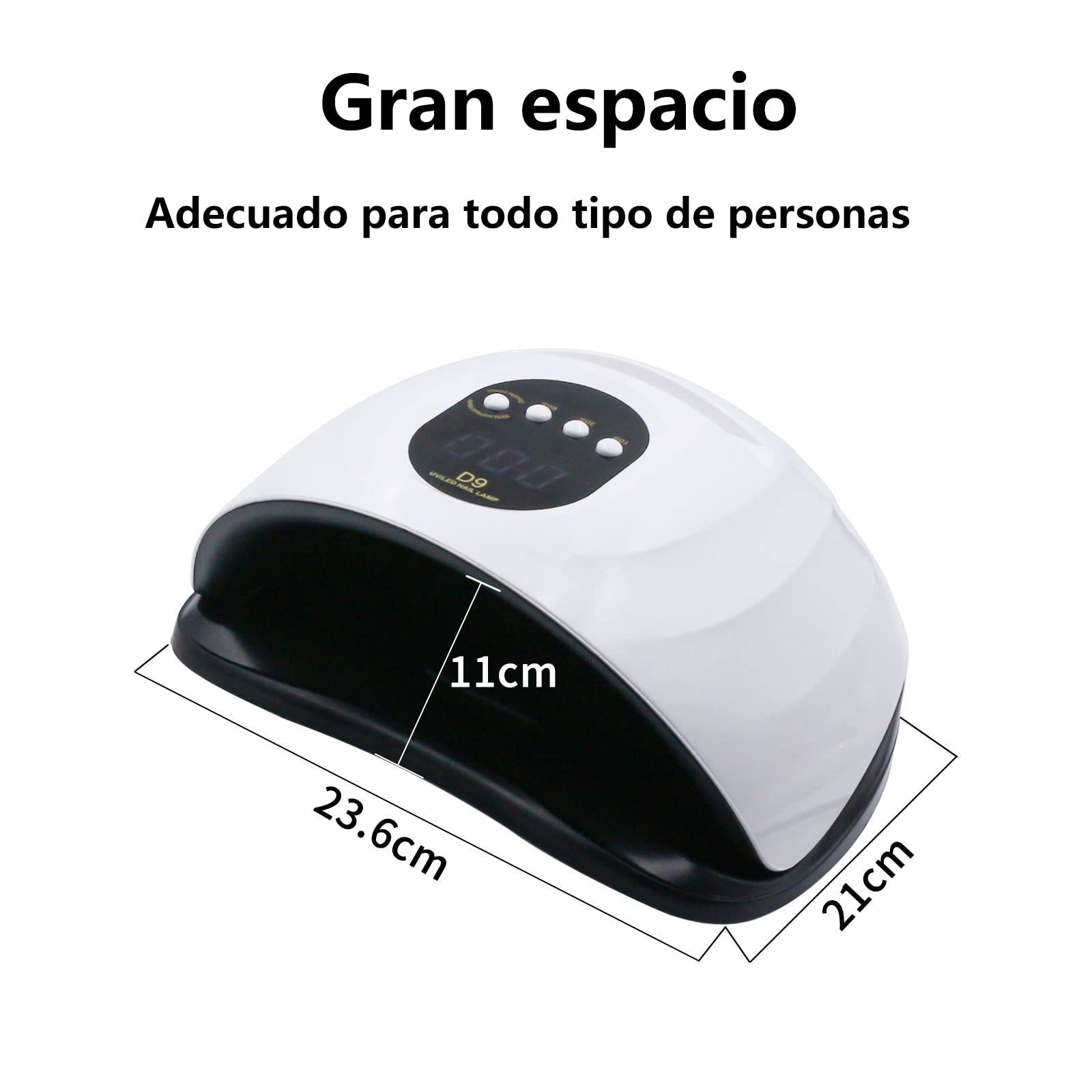 Kit Manicura Uñas Semipermanente, Lampara Para Uñas Uv/Led Kit de Uñas Gel Esmalte de Uñas Para Manicura/Pedicure Nail Art Hogar el Salón (Kit Lámpara Para Uñas)