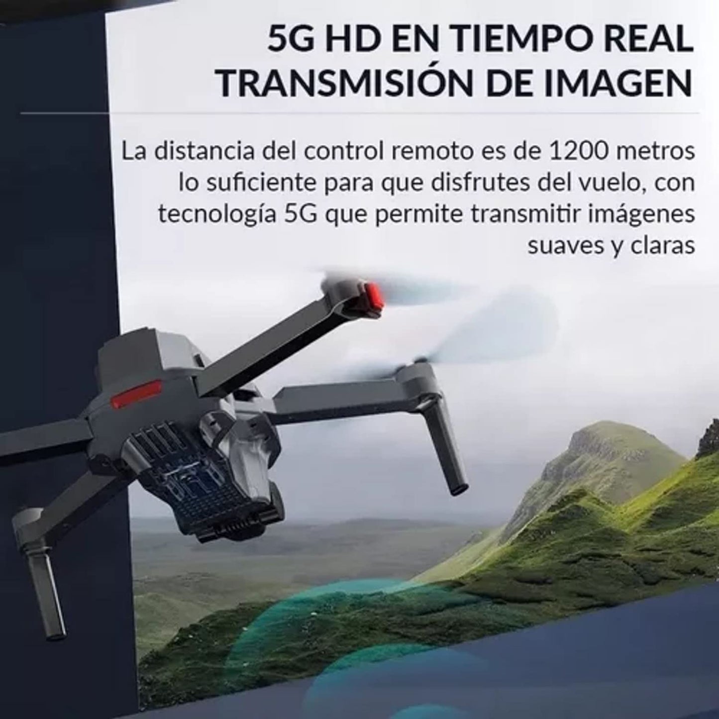 CLICKLIFE Dron Gps 4k 5g Wifi 3 Gimbal 800mts 25min 2 Camaras Sg907max