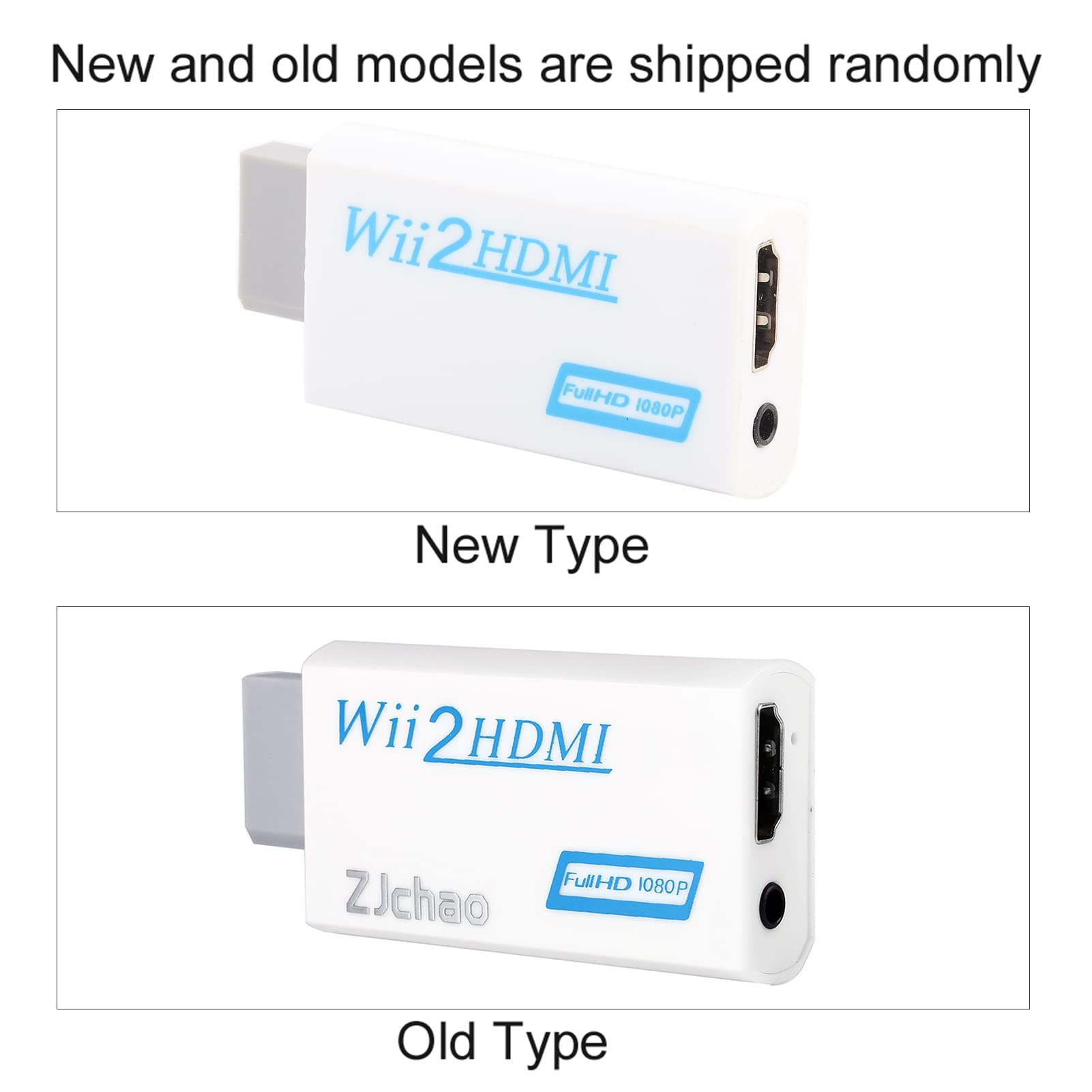 Lazmin Adaptador Wii a HDMI, Convertidor Wii a HDMI Salida Full HD 720P 1080P Salida de Audio de 3,5 mm de Salida de Video para Monitor HDTV