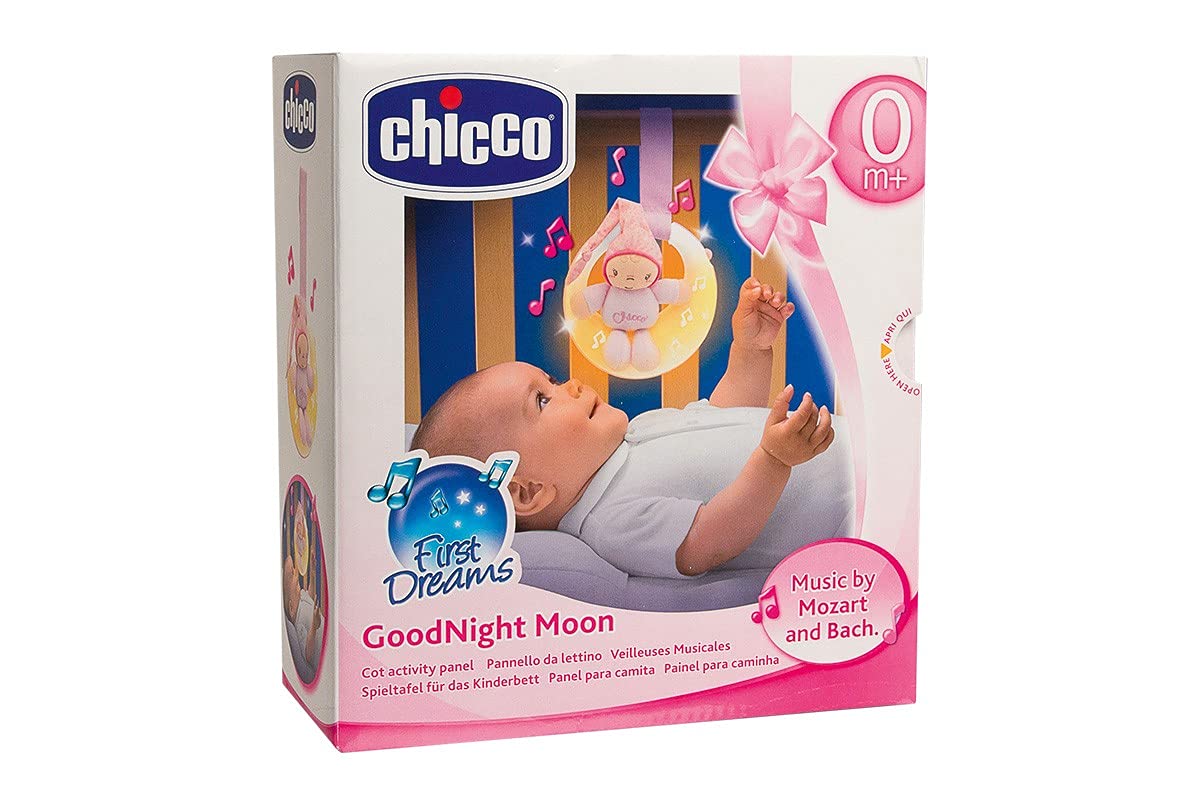 Chicco First Dreams Good Night Moon Panel para Camita, Color Rosa