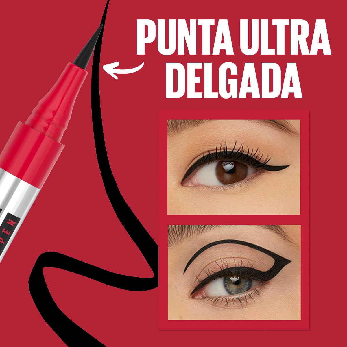 Maybelline Delineador de ojos en plumón Tattoo Liner Pen 48H*, Negro
