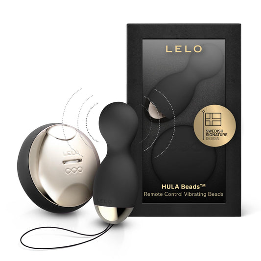 LELO HULA Beads, Bolas Chinas Vibradoras con Control Remoto, Uno de los Juguetes Sexuales más originales, estas Bolas Vaginales giran, rotan y vibran (Black)