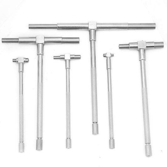 Juego de calibradores telescópicos, calibre de diámetro interior ajustable de 8 mm a 150 mm, 6 piezas de micrómetro telescópico, calibradores de herramientas de medición, calibradores de calibre de