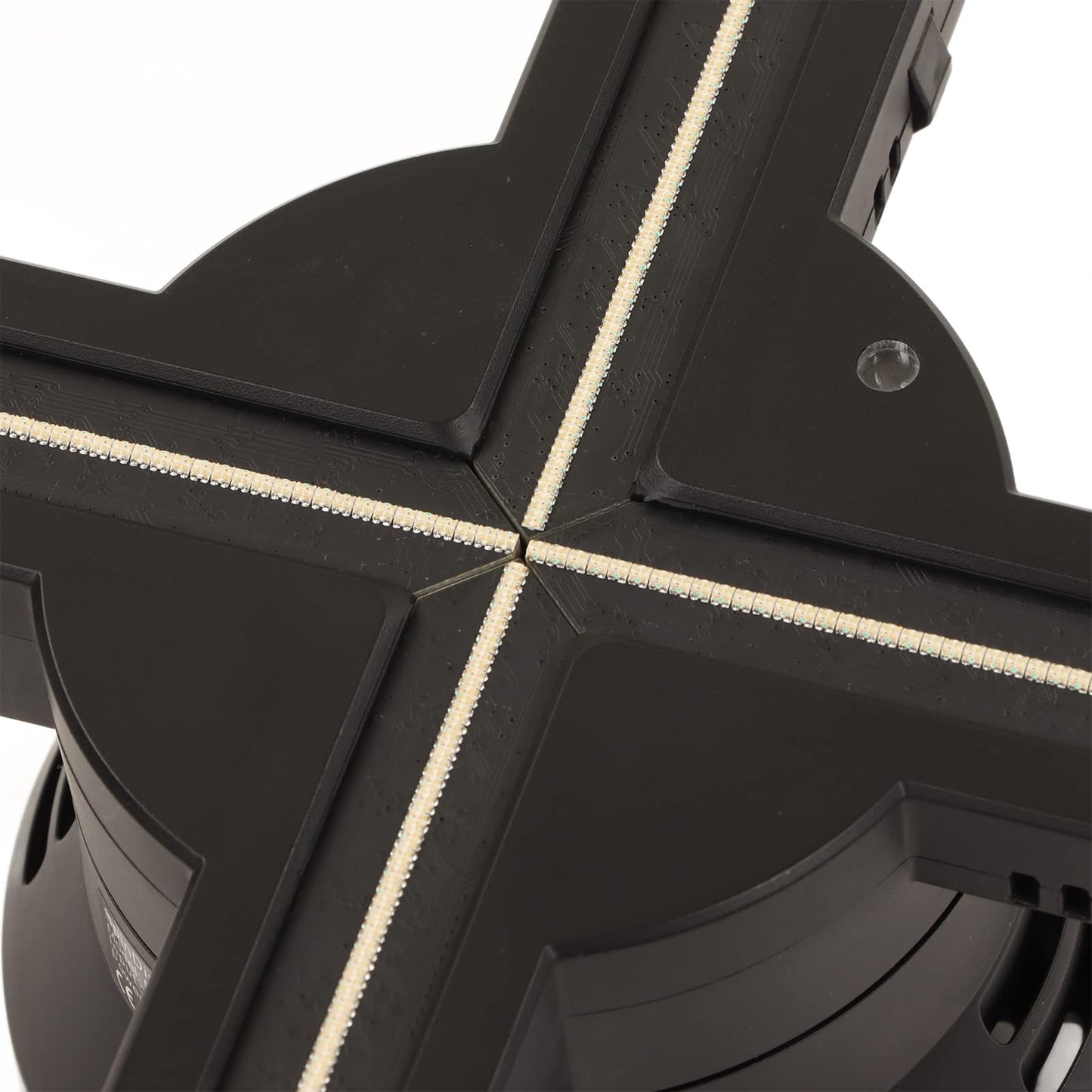 Ventilador Holograma 3D Zopsc Negro Almacenamiento 32G 720 LED WiFi PC Remota 4 Hojas Proyección Inalámbrica