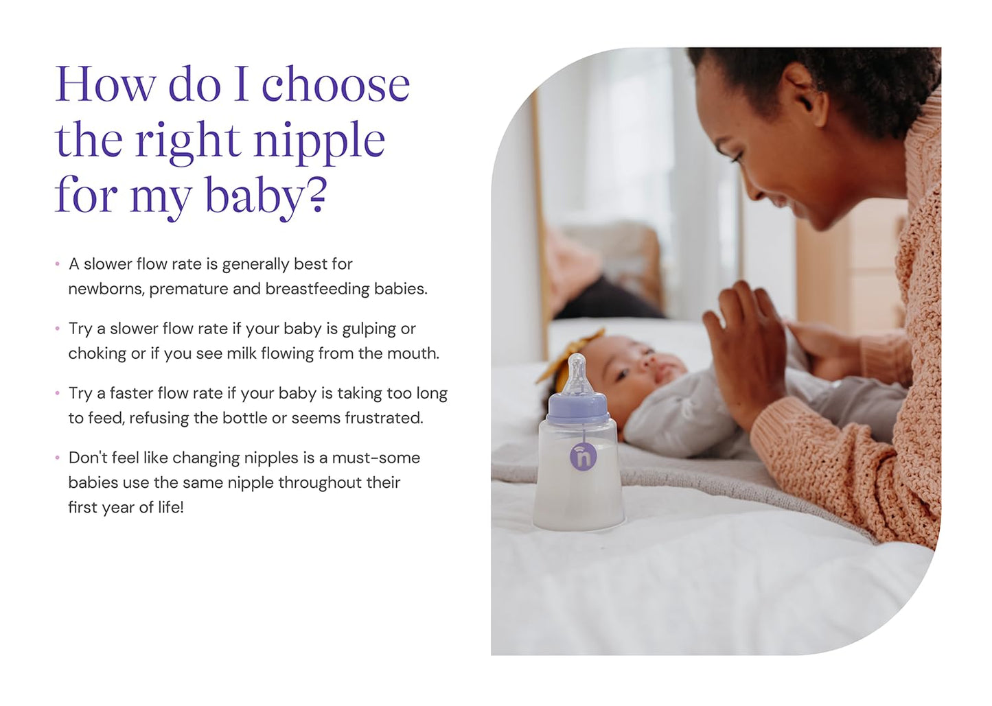 Kit de Selección de Flujo de Pezón nfant en Paquete de 4