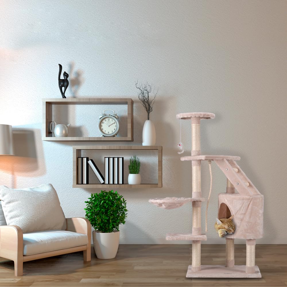 Mueble Rascador Fancypets Atenas 120 cm para Gato