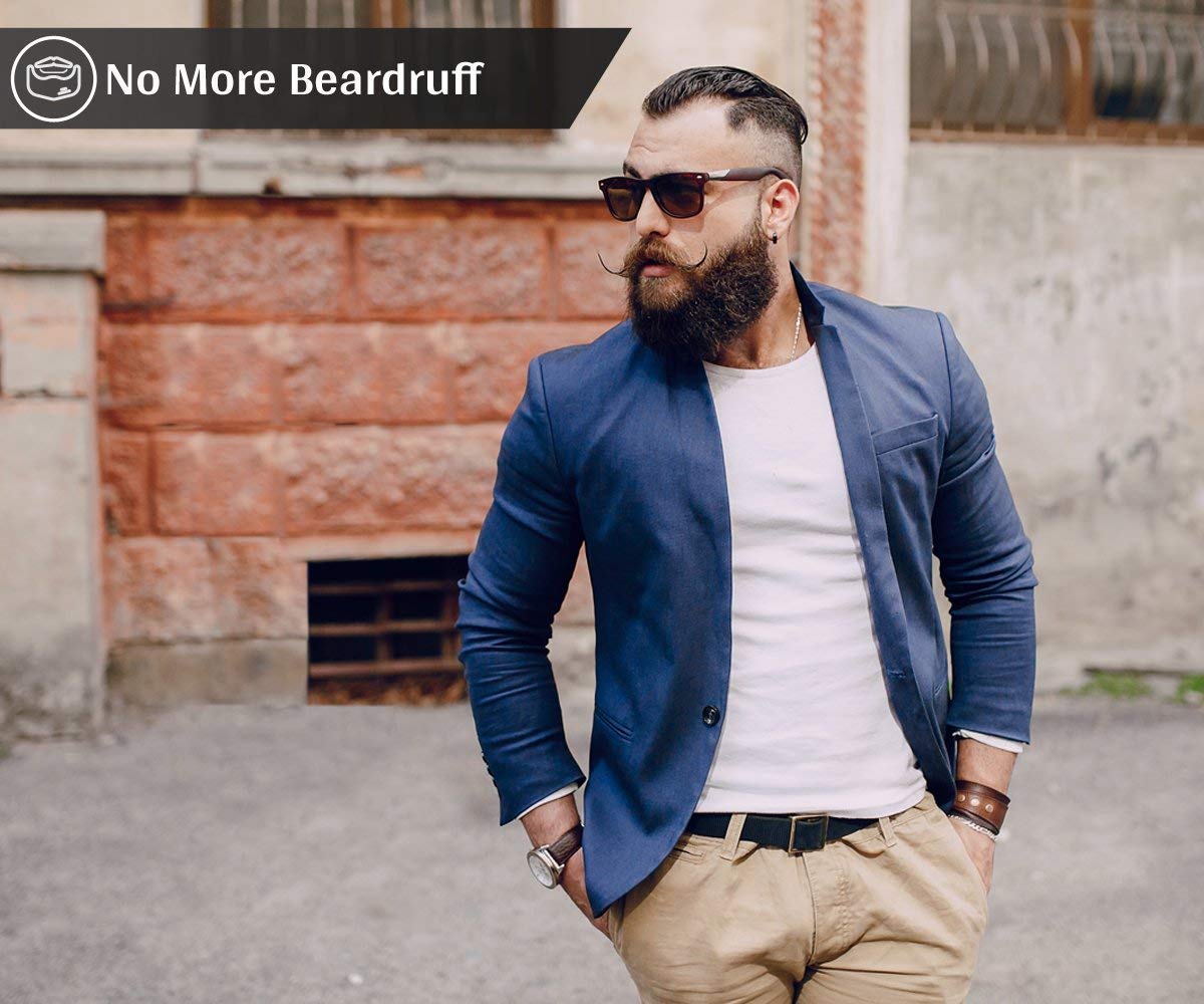 Naturenics Premium Beard Grooming & Trimming Kit for Mens Hair Care | Unscented Beard & Mustache Growth Oil, Wax Balm Butter, Brush, Dual Teeth Comb, Barber Scissors with Bamboo Gift Box & eBook