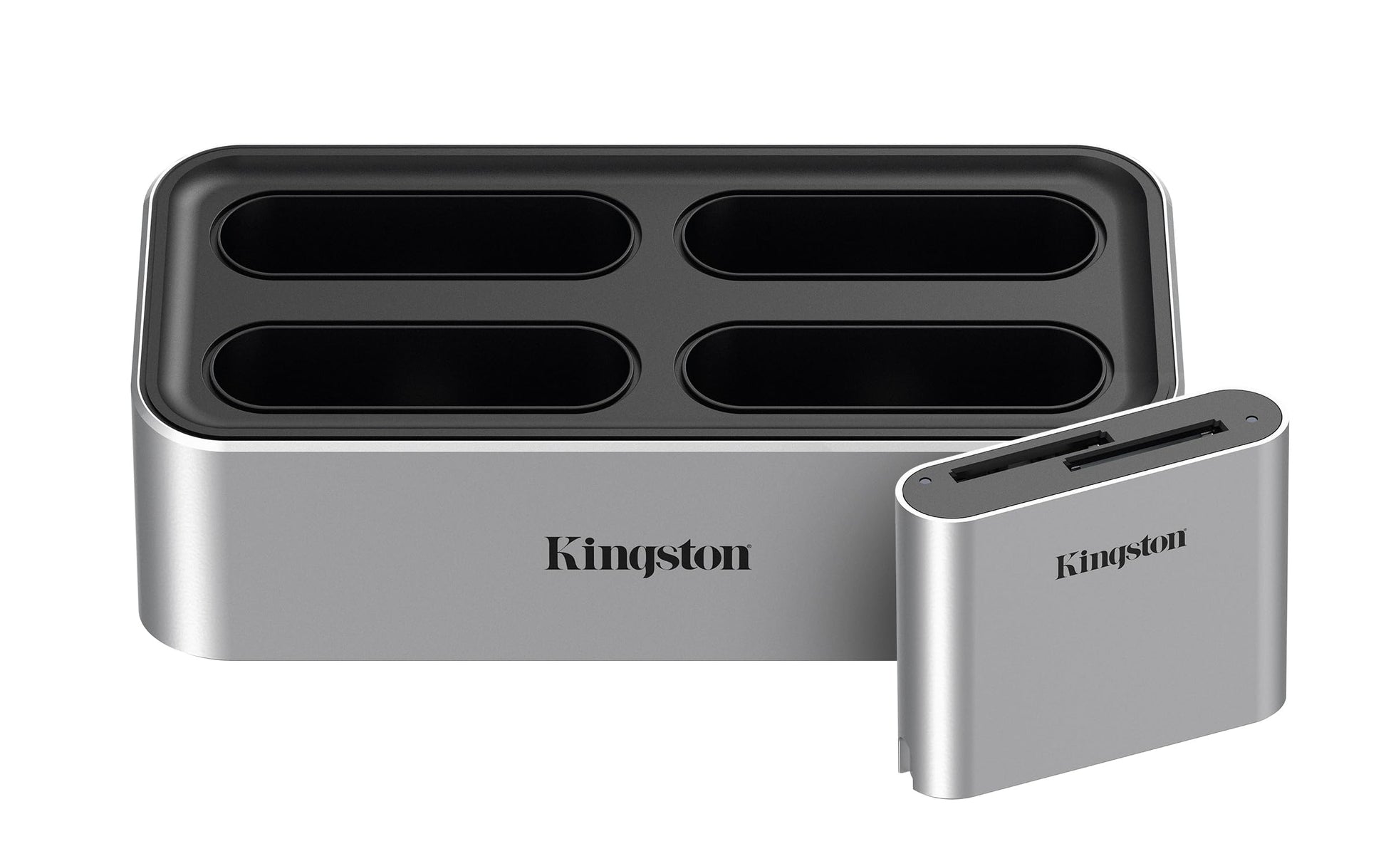 Kingston Lector Workflow Station, Interfaz: USB 3.2 Gen2, minihub USB 3.2 Gen1, Cable USB-C a USB-C, Adaptador De Corriente, SKU: WFS-S