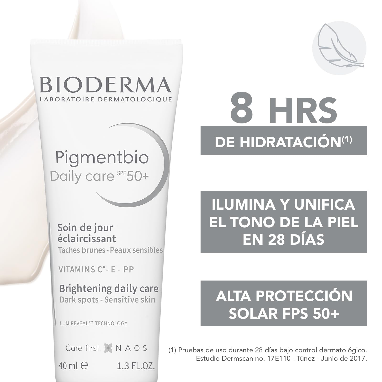 Bioderma | Crema de día antimanchas Pigmentbio 50 FPS Daily Care 1.39 onzas líquidas