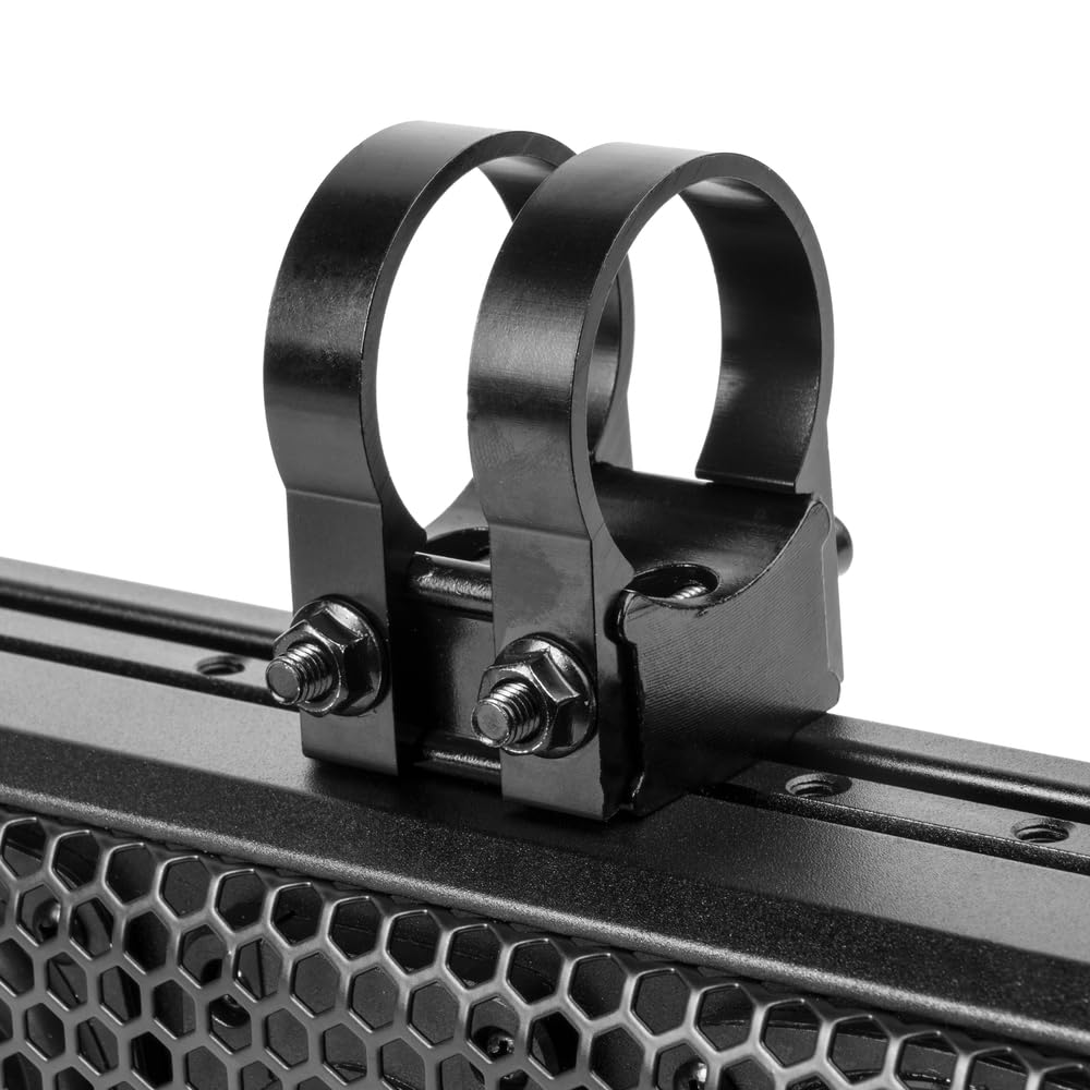 Barra de Sonido Bluetooth Belva Negra 500W Resistente a la Intemperie con 8 Altavoces y Luces LED RGB para UTV, ATV, SxS y Carrito de Golf