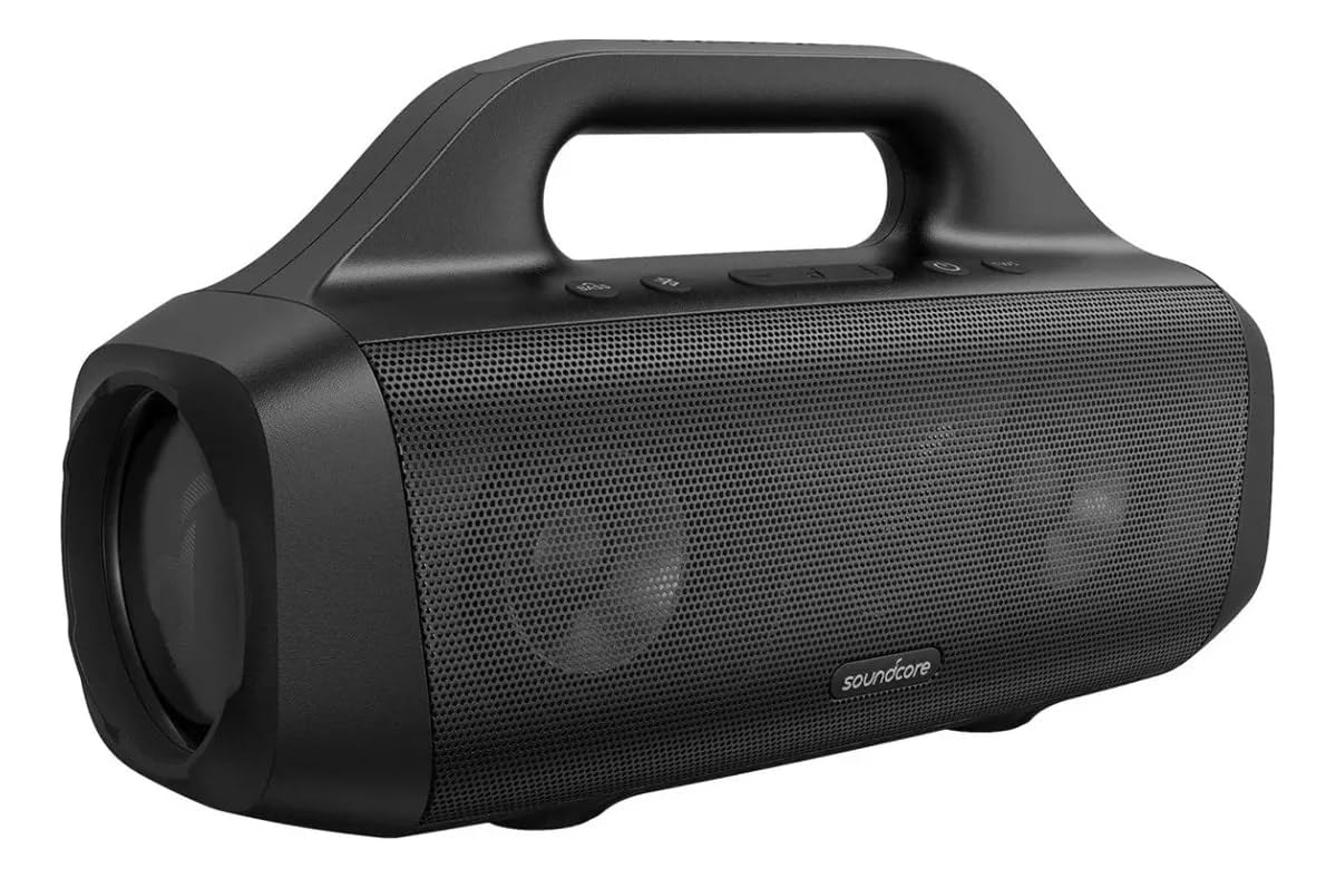 Soundcore by Anker Motion Boom Bocinas Portátiles para Exteriores con Controladores de Titanio, BassUp, IPX7, 24h de Reproducción, App, Bluetooth, Ideal para Camping