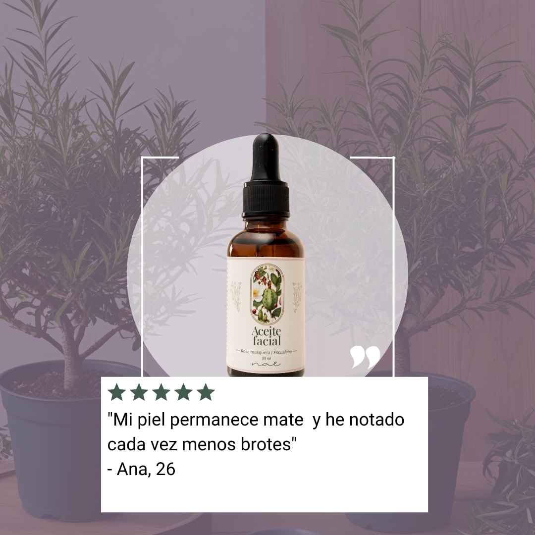 NAE Aceite Facial Control de Grasa Jojoba Árbol de Té 30ml | Equilibra sin Resecar | Purifica y Controla Brillo | Para Piel Mixta y Grasa | 100% Ingredientes Naturales | Vegano