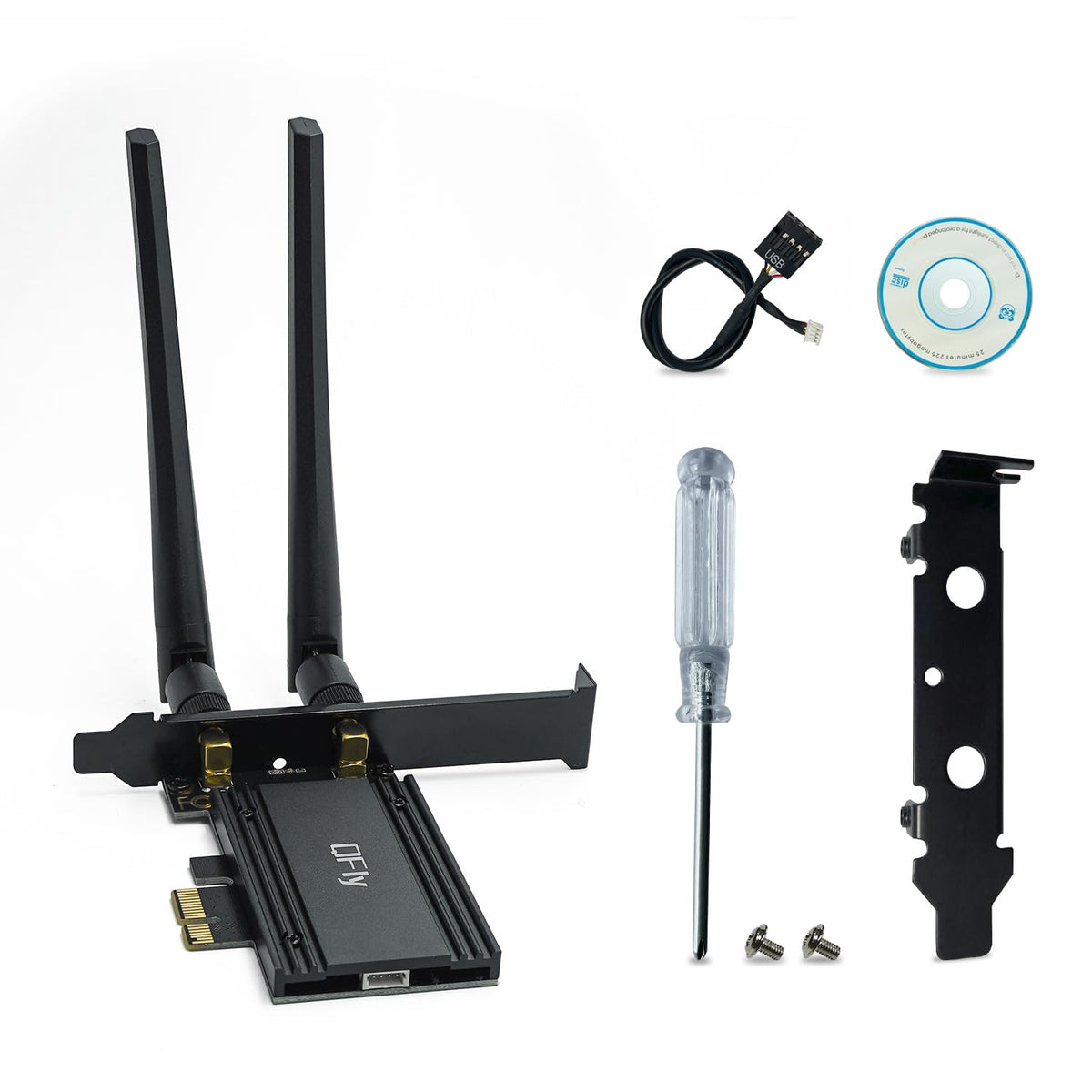 Tarjeta WiFi PanShi Tri-Band 5400Mbps WiFi 6E 6GHz PCIe BT 5.2 AX210 WLAN inalámbrico con MU-MIMO y OFDMA Compatible con Windows 10/11
