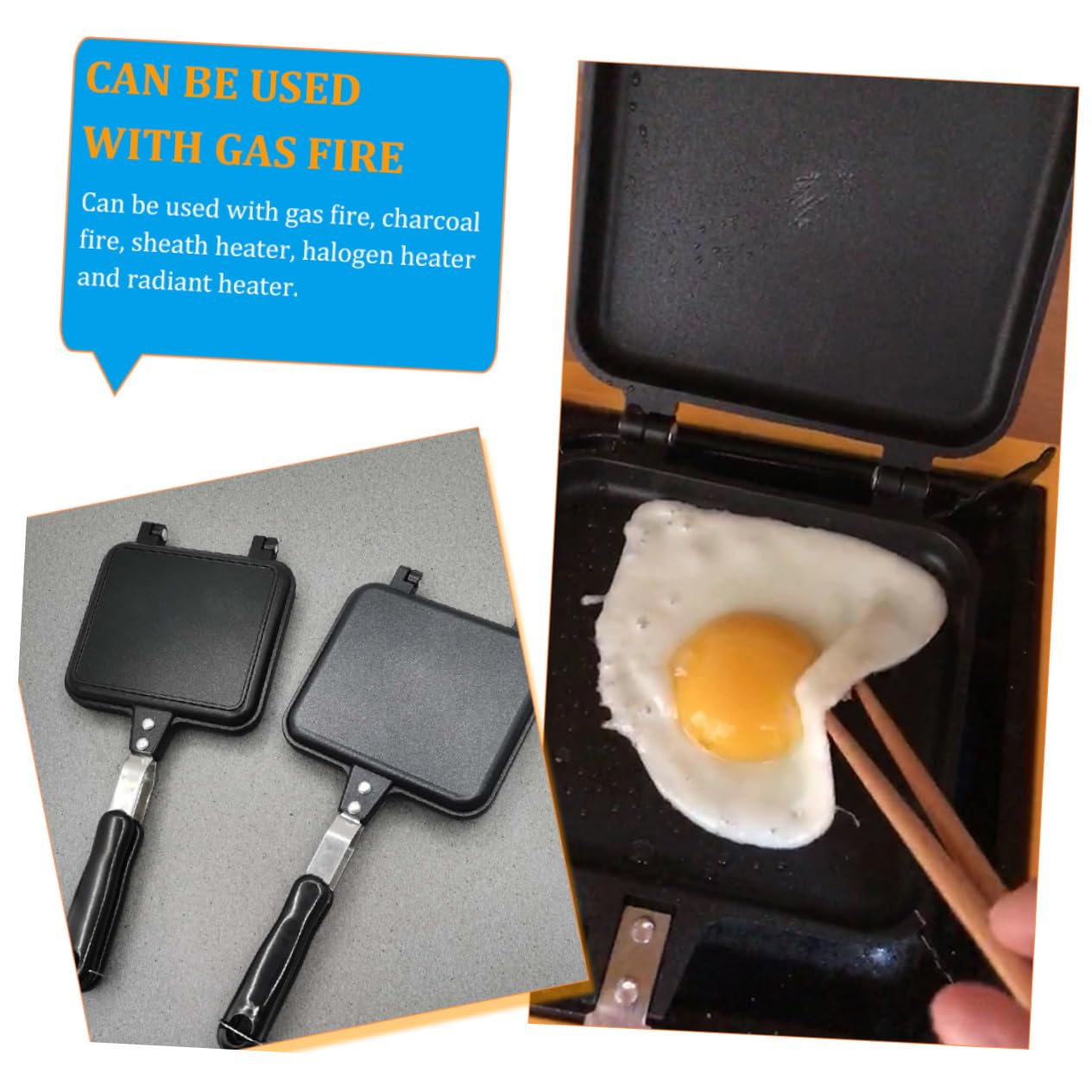 Cabilock Sandwichera Simple Prensa De Sándwich De Aluminio Herramienta De Cocina Antiadherente Molde Para Pan De Sándwich Esencial De Cocina