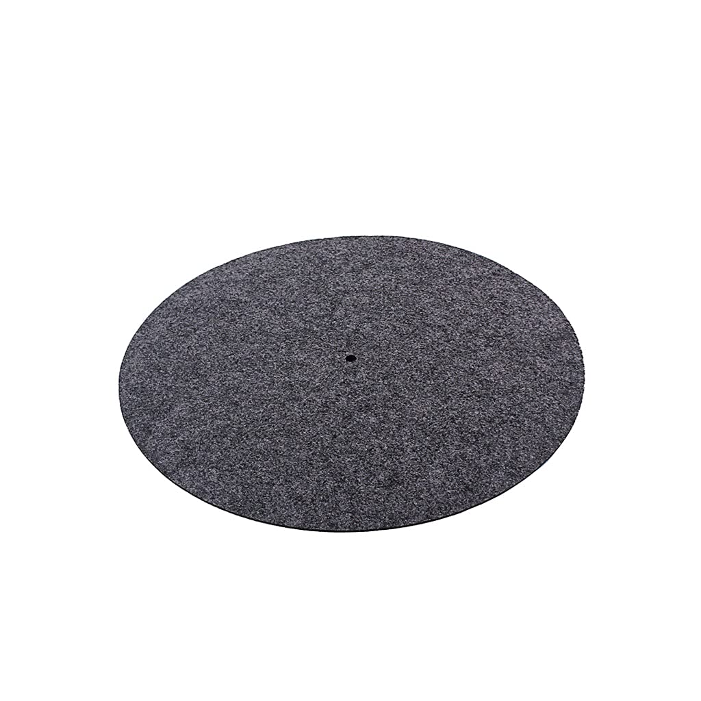 Alnicov Alfombrilla para tocadiscos de fieltro antiestático de 2 mm de grosor Alfombrilla antivibración Alfombrilla de audiófilo para tocadiscos de vinilo LP Gris