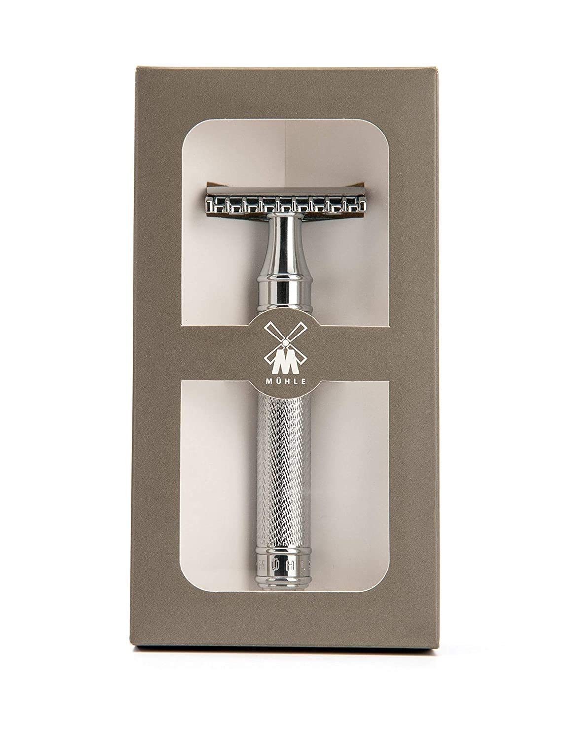 MÜHLE TRADITIONAL R41 - Maquinilla de afeitar de doble filo (peine abierto) para hombre, perfecta para uso diario, calidad de barbería para afeitarse suave
