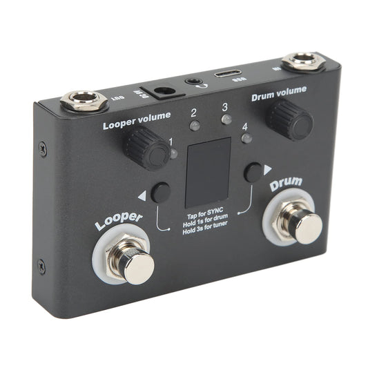 Efecto de bucle, caja de ritmos Looper Pedal Sensible Afinación precisa Metal Alta resistencia para equipos de audio