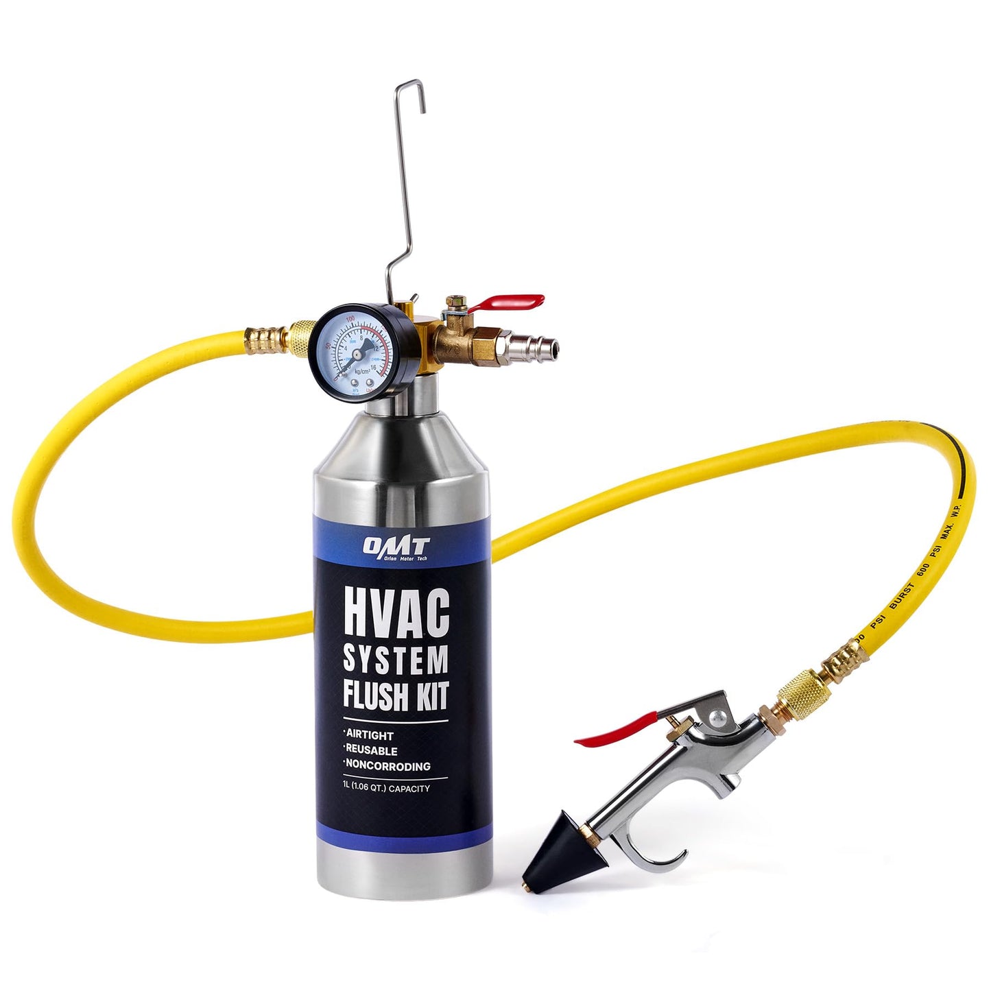 Kit de Descarga de CA Orion Motor Tech Azul con Manguera de 3.3 Pies para Sistema Automotriz de Coche