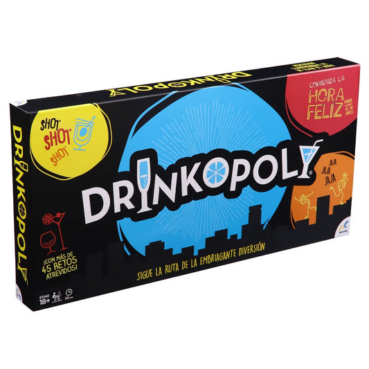 Juego de Mesa Novelty Drinkopoly Fiesta Bebidas para 20 Jugadores