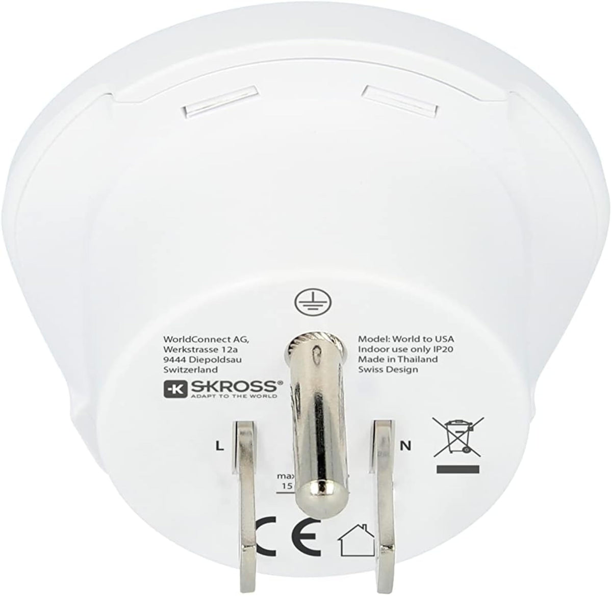 Kit de Enchufe Adaptador de Viaje Skross Blanco para Viaje