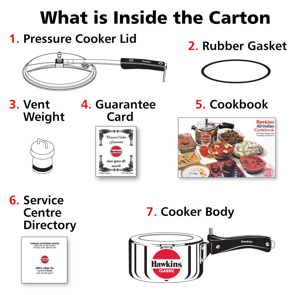 HAWKIN Classic CL15 1.5-Liter New Improved Aluminum Pressure Cooker, Small, Silver