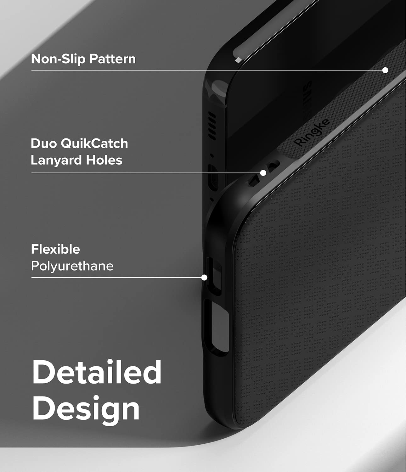 Funda Samsung Galaxy S23 Plus Ringke Onyx Black Antihuellas Antideslizante