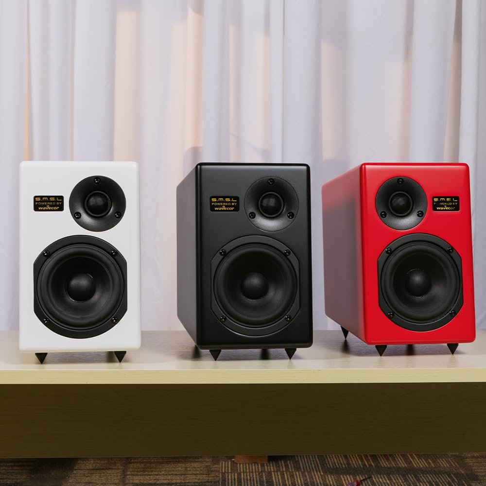 Altavoces de Estantería S.M.S.L Blanco con Controladores Wavecor Personalizados 100W