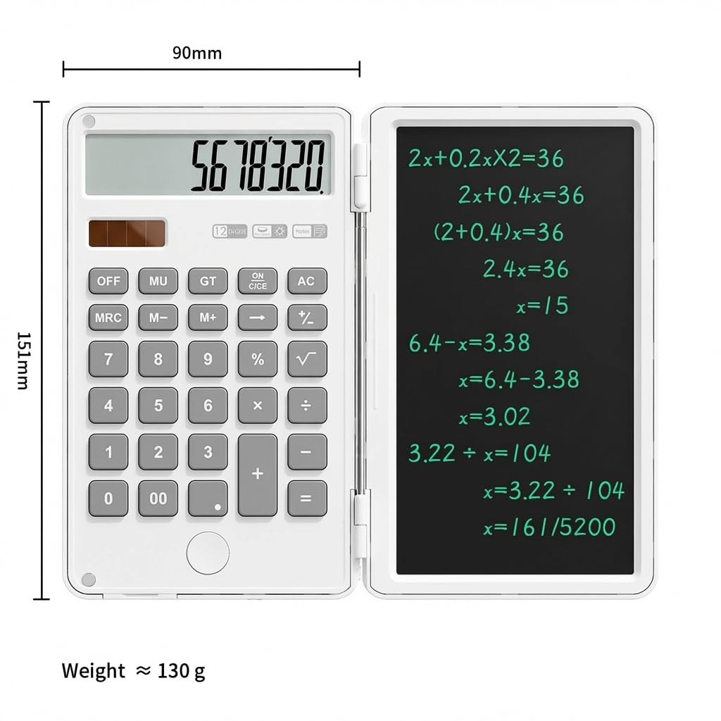 Calculadora Científica DPEDUAI Transparente con Almohadilla de Escritura y Pantalla HD