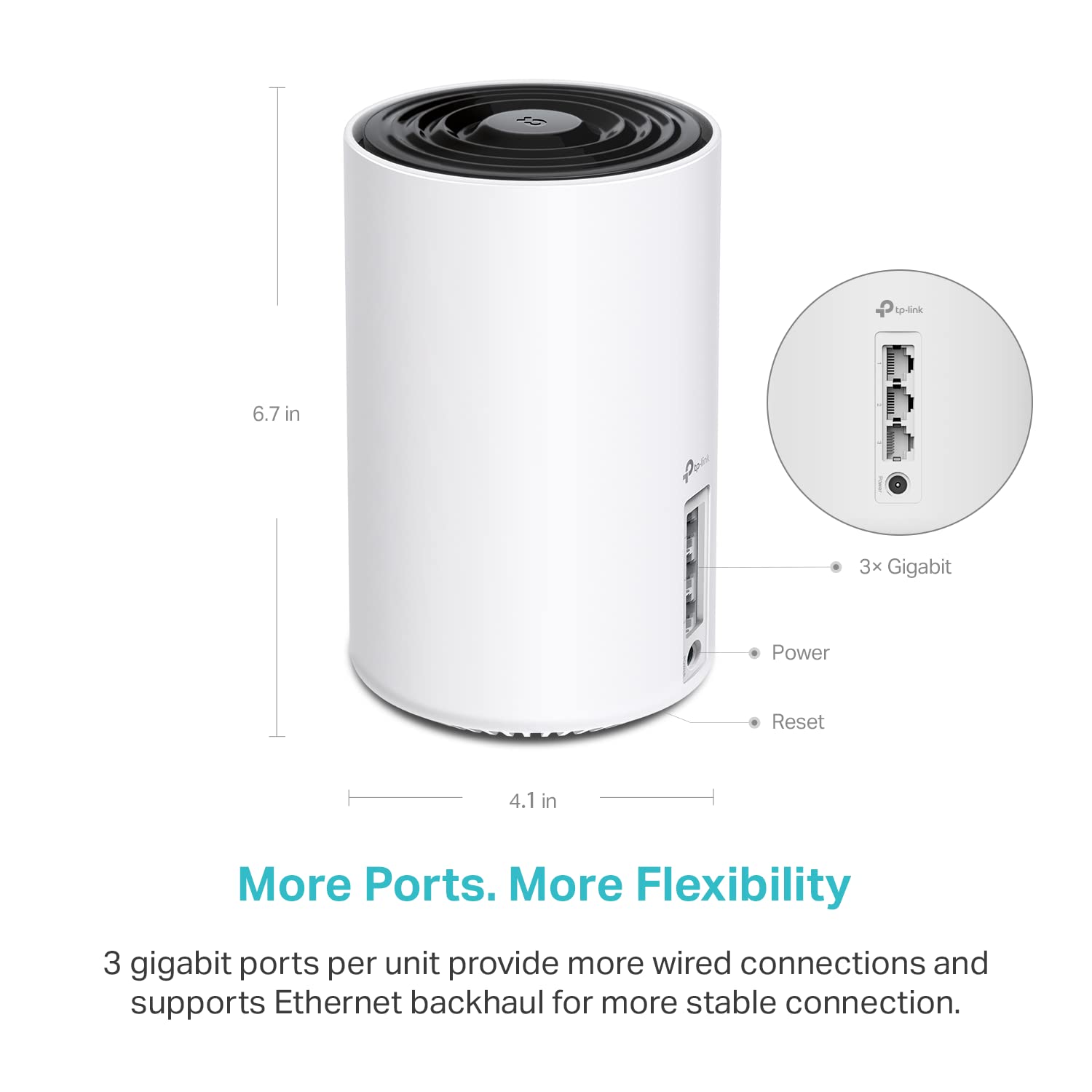 TP-Link Deco AXE5400 Sistema de malla WiFi 6E de triple banda (Deco XE75) – Cubre hasta 2900 pies cuadrados, reemplaza al enrutador y extensor WiFi, malla impulsada por AI, nueva banda de 6 GHz, 1