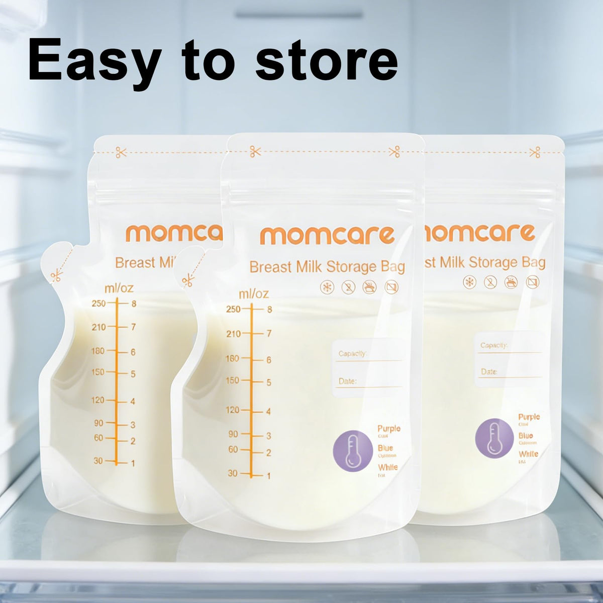 Momcare - Bolsa de almacenamiento de leche materna con sensor de