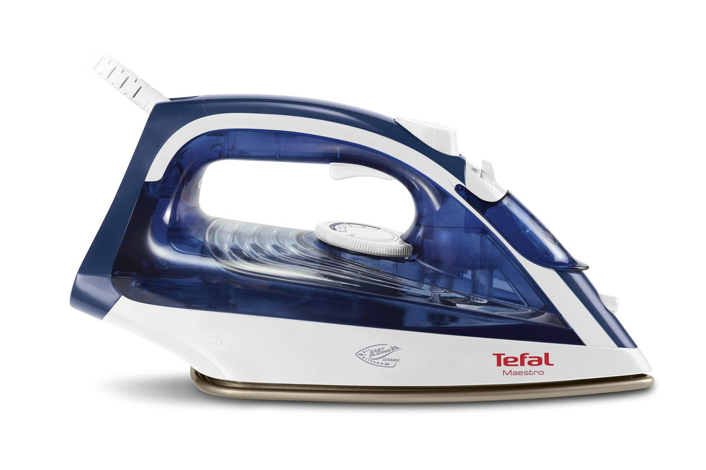 Plancha Tefal Azul Blanco CeramicGlide Vapor-Seco