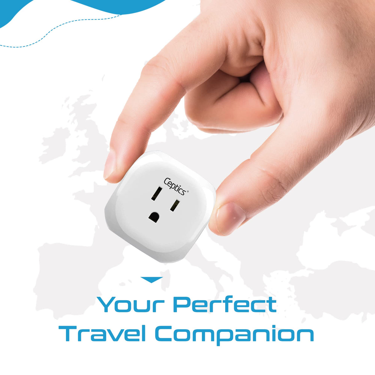 Juego de Adaptadores de Viaje Ceptics Ultra Compacto Tipo M y G para Sudáfrica y Países Tipo M