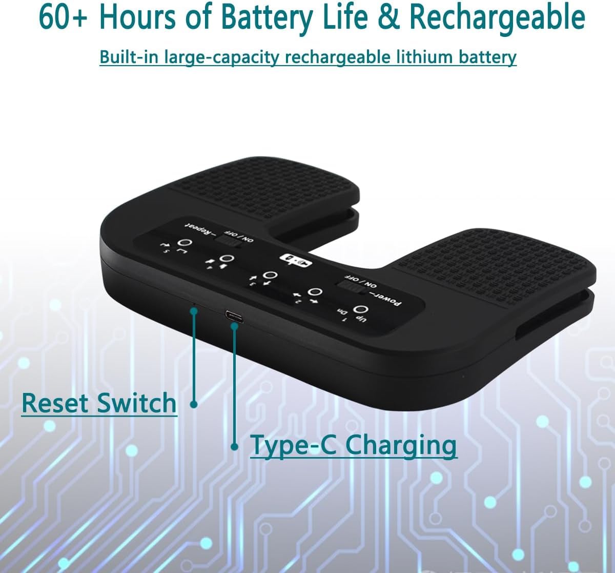 Bluetooth Page Turner Pedal Teléfonos inteligentes y tabletas Recargable Pedales musicales