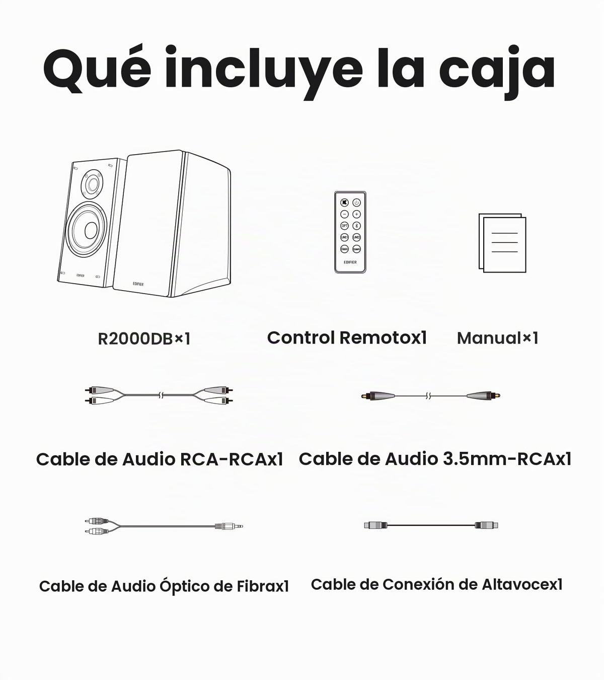 Altavoces de Estantería Edifier Warmoak Woofer Grande RMS 120W Bluetooth y RCA/Óptica/Coaxial Control Remoto