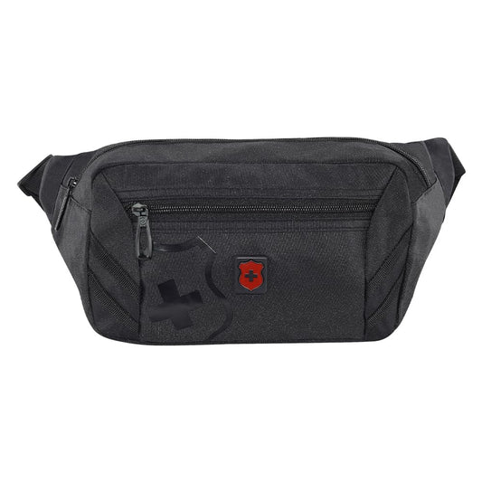 Cangurera Royal Swiss® Deportiva, Bolsa De Viaje con Cinta de Ajuste con Clip, Compartimiento Amplio, Riñoneras Deportivas de Hombres y Mujeres para Correr, Ciclismo y más. (Negro)