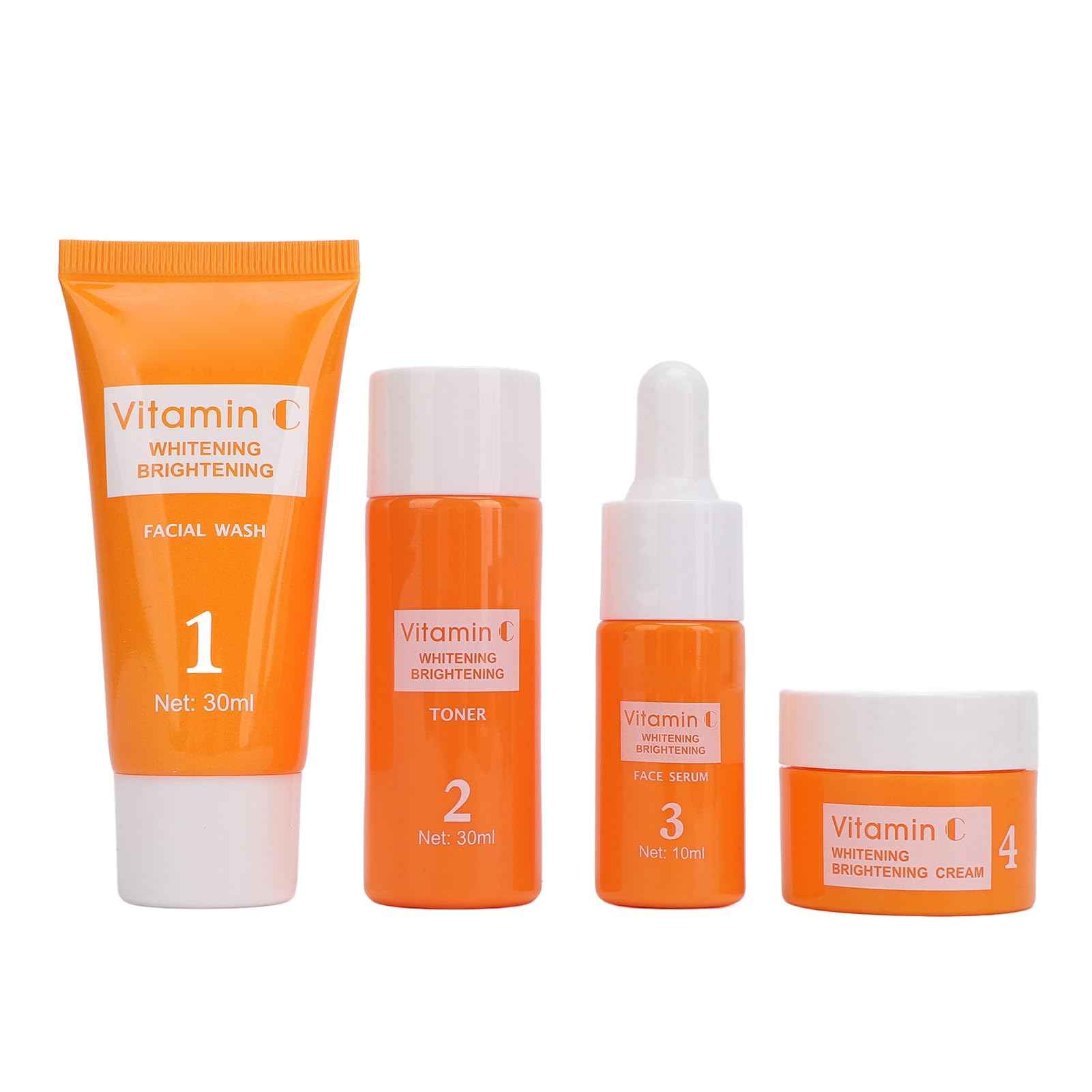 Set de Cuidado de la Piel con Vitamina C, Kit Facial Hidratante Iluminador, Reduce las Arrugas y Protege la Piel