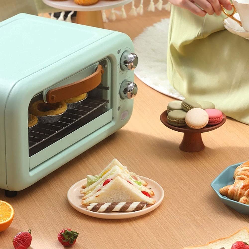 Beyori Horno eléctrico Hogar para Hornear Multifunción Horno eléctrico Smart Mini 12L Pequeño Horno, Mini Multi-Funcionamiento Horno de tostadora Retro