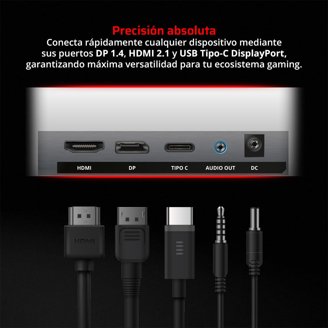 Balam Rush Andromeda Monitor Gamer Curvo MAG24Y, 23.8 Pulgadas, FHD, 180Hz, 1ms, VA, F-Sync, G-Sync, Flicker-Free, HDMI 2.1, DisplayPort 1.4 (Blanco)