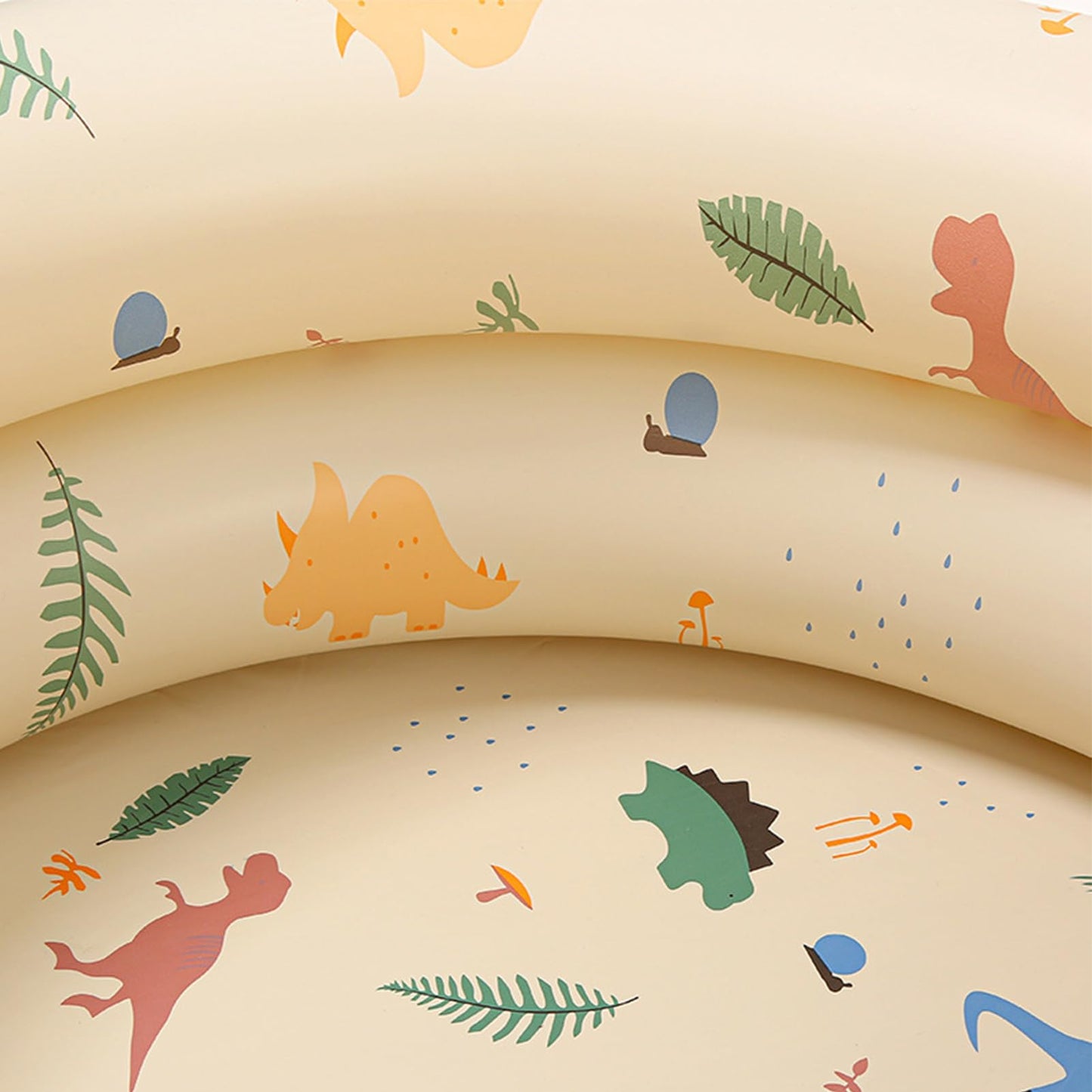 Piscina Inflable Familiar Retro Beige con Diseño Engrosado que Ahorra Espacio para Interiores y Exteriores