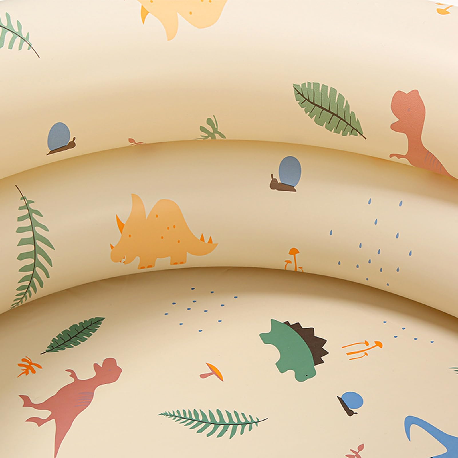 Piscina Inflable Familiar Retro Beige con Diseño Engrosado que Ahorra Espacio para Interiores y Exteriores