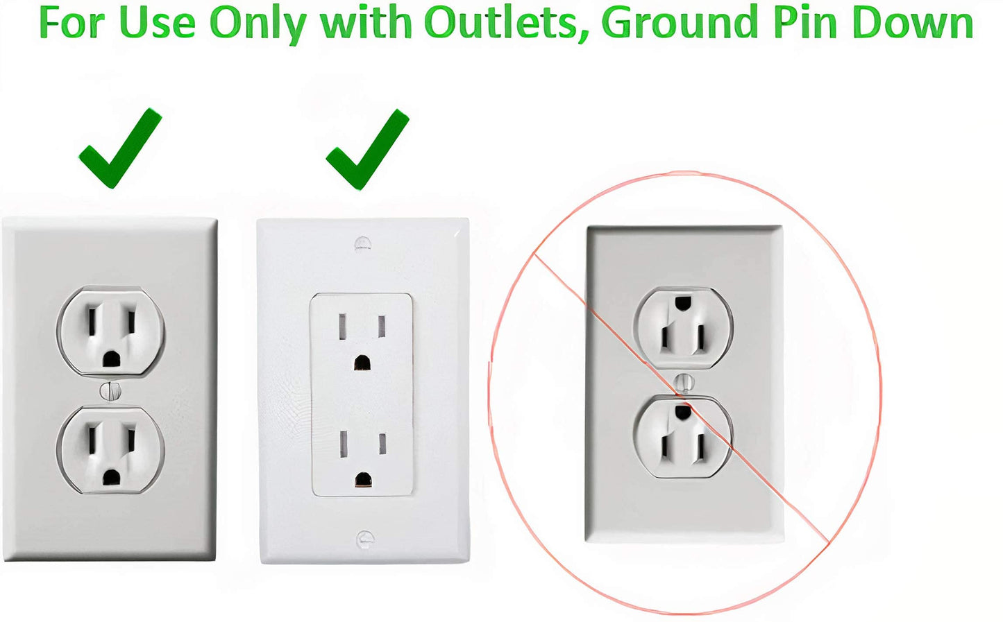 Cubierta de Toma de Corriente Sleek Socket Blanca ultra Fina con 3 Tomas