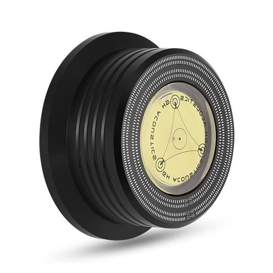 Ciglow Record Peso, Abrazadera de Registro de 50 / 60Hz para la Placa Giratoria LP Disco de Vinilo Estabilizador de Registro Peso Burbuja Abrazadera(Negro)