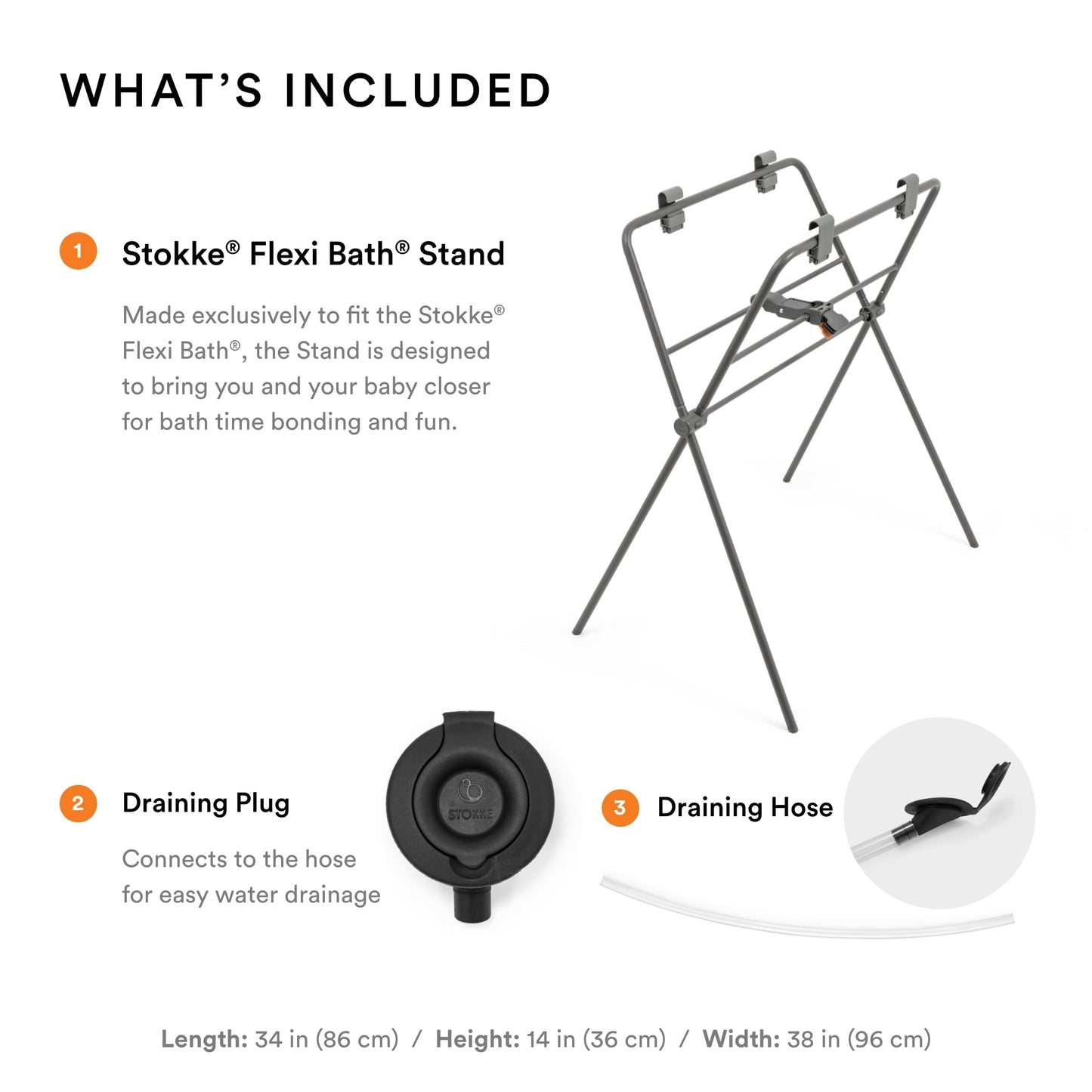 Soporte Stokke Flexi Bath Gris Ligero y Seguro para Recién Nacidos