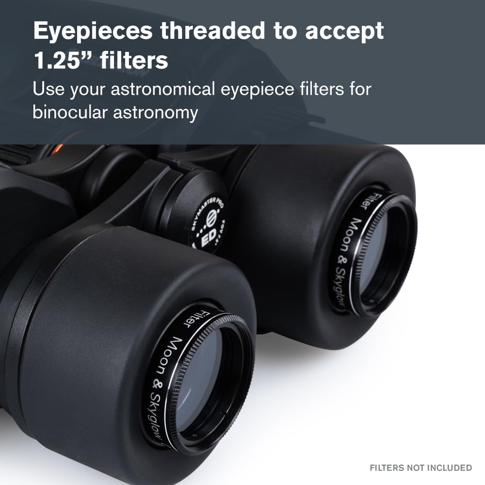 Celestron - Binocular SkyMaster Pro ED 7x50 - Binocular de astronomía con Vidrio ED - Gran Apertura para visualización de Larga Distancia - Revestimiento XLT Totalmente de Revestimiento múltiple -