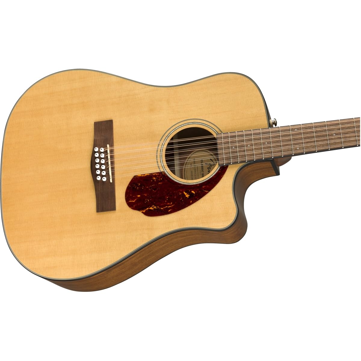 Fender Guitarra Docerola Electroacústica CD-140SCE 12-String, Natural Estuche Hardshell Case Incluído