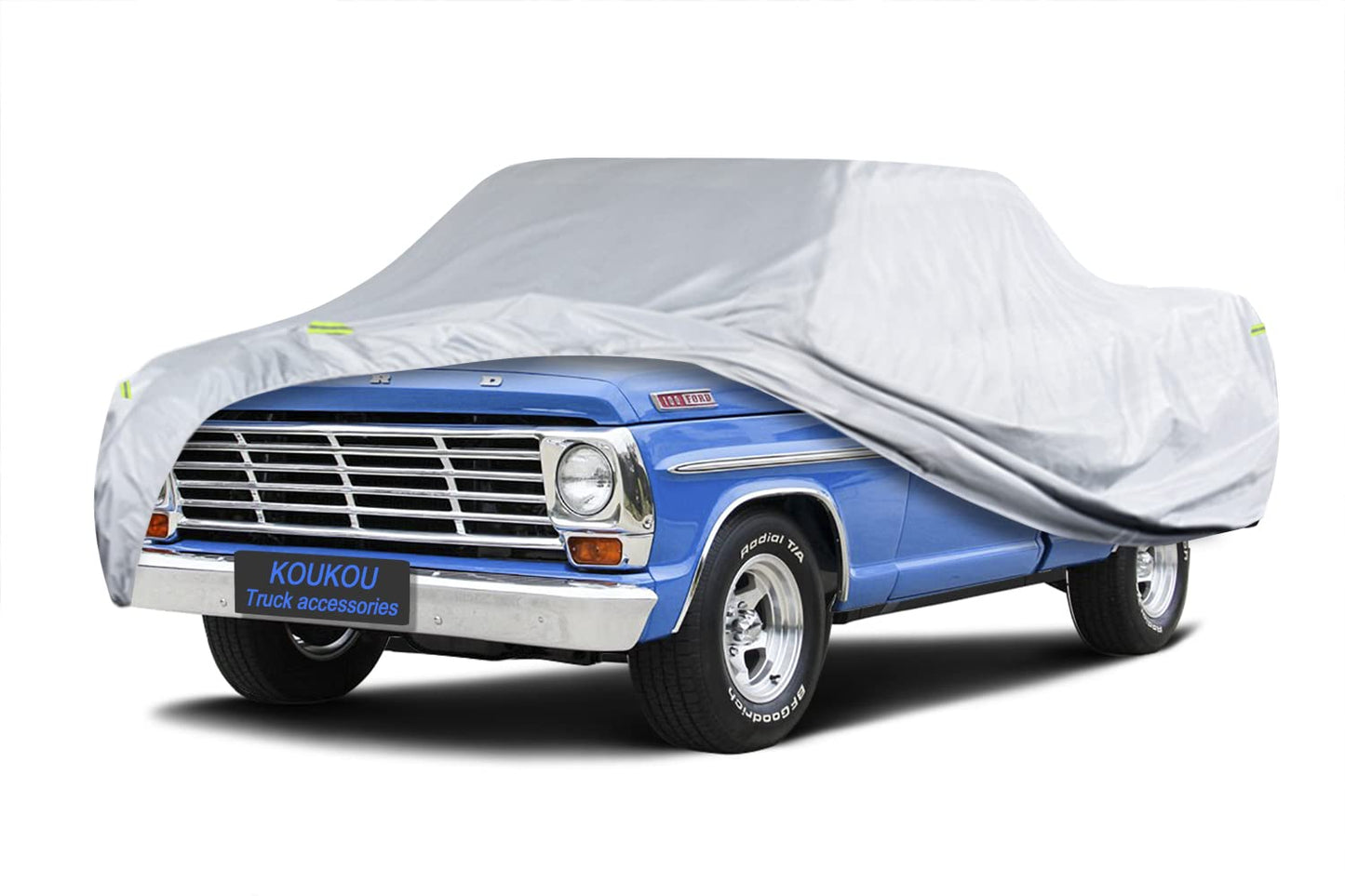 KouKou Cubierta para Camioneta Exterior Impermeable para Todo Tipe de Clima, 6 Capas Cubierta Completa para Pickup, Apto para F150, Silverado 1500, Ram 1500, Aplicablea Camioneta Inferior a 540 CM