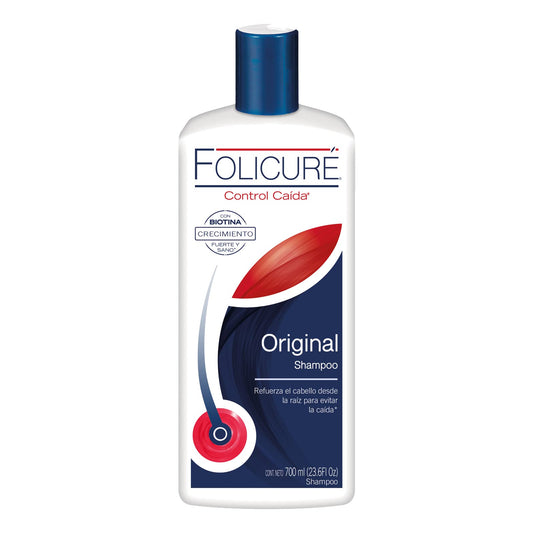 Shampoo Folicuré Original control caída Folisacáridos Pantenol Biotina 700 ml