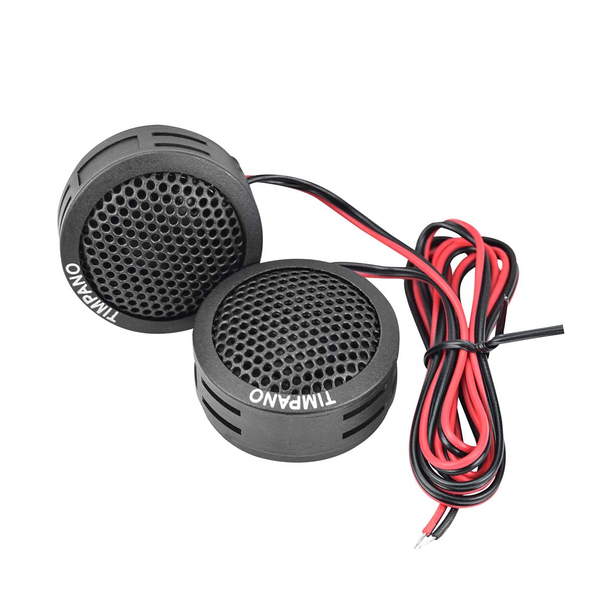 Timpano TPT-ST1 - altavoz de agudos de cúpula TPT-ST1, juego de altavoz de agudos de 1 pulgada para audio de coche, ángulo o montaje en superficie, cúpula suave de 4 ohmios, 180 vatios para audio