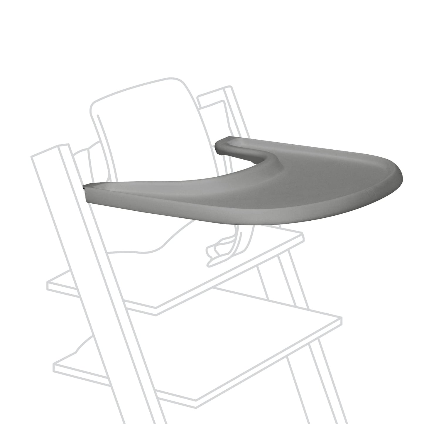 Stokke Bandeja, Diseñada exclusivamente para la Silla Tripp Trapp - Fácil de usar y limpiar - Hecha con plástico sin BPA - Para niños de 6-36 meses (Storm Grey)