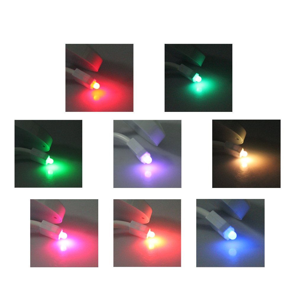 Luz nocturna de inodoro, recargable LED de inducción de movimiento para baño, sensor de luz nocturna de 8 colores con cable USB, ideal para entrenamiento de orinal